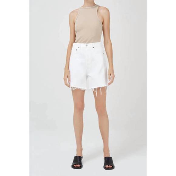 NEW AGOLDE stella high rise shorts in risk